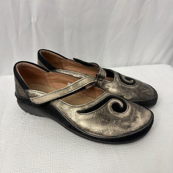 Naot Matai Shoes Womens Size 7 Leather Mary Jane Bronze Israel - Picture 1 of 8